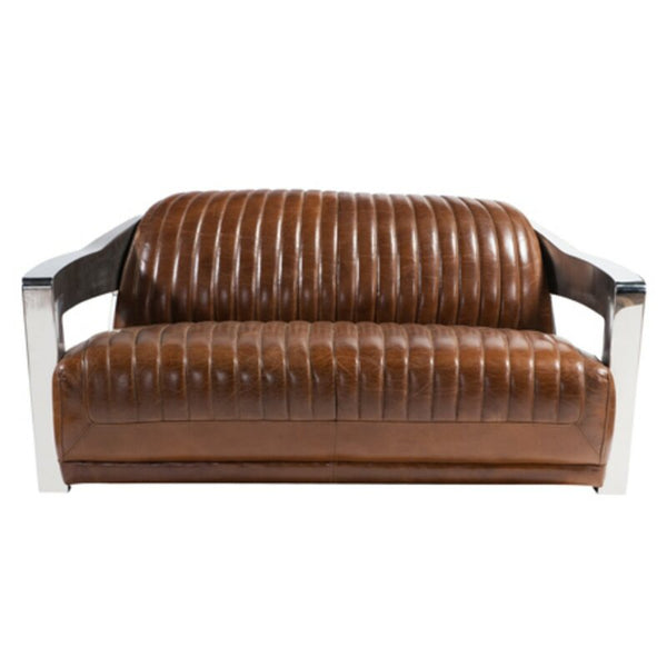 Randle Leather 2 Seater Sofa